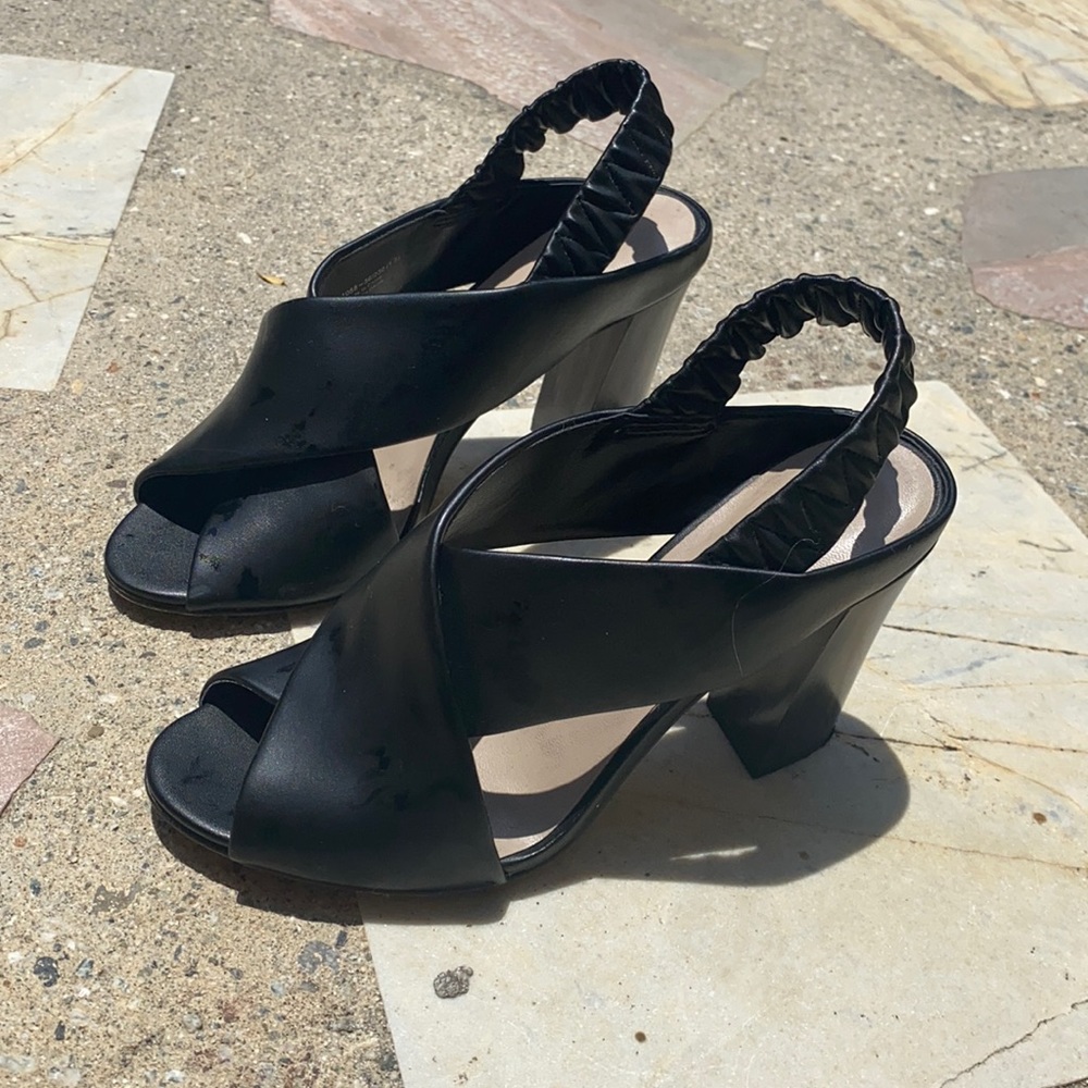 Charles & Keith Black Chunky Heels